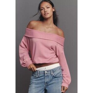 Anthropologie Pilcro Long-Sleeve Slouchy Off-The-Shoulder Tunic Top XL 283716